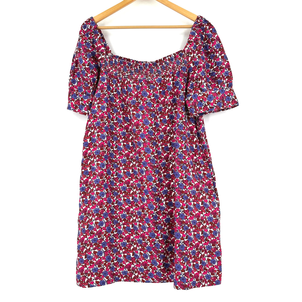 J. Crew Pink and Blue Floral Mini Dress